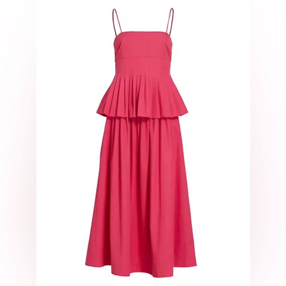 CO Pleated Peplum Midi Dress size XS original price $975